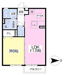 メゾンTYO 1LDKの間取図画像