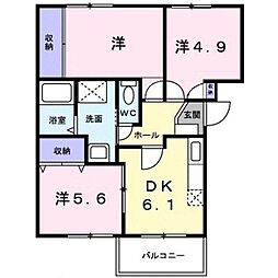 エンパス 3DKの間取図画像
