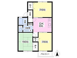 プレジールSATOHD 3DKの間取図画像