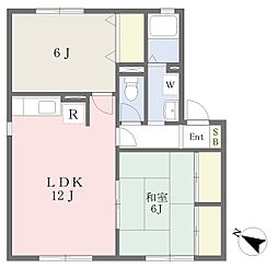 メゾンダックワーズ 2LDKの間取図画像