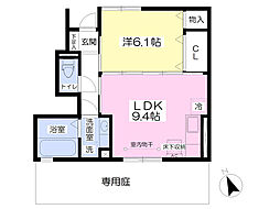 スターライト2 1LDKの間取図画像