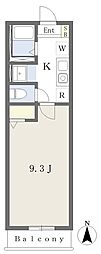 モンシャトー.E 1Kの間取図画像