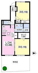 フォルトゥーナ 2LDKの間取図画像