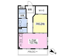 プラージュ横浜日吉 1LDKの間取図画像