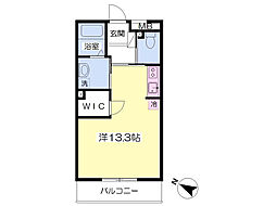 プラージュ横浜日吉 ワンルームの間取図画像