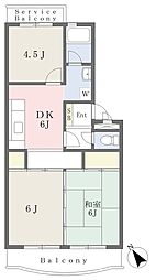 ボナールベルテ 3DKの間取図画像