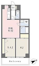 オークレール 2LDKの間取図画像