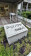 エントランス前ではマンション名が確認できます