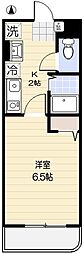 セディア玉川学園 1Kの間取図画像
