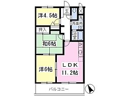 カサブランカスクエアB 3LDKの間取図画像