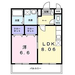 さくらテラス 1LDKの間取図画像
