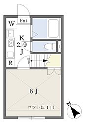 ヴェルデドマーニ 1Kの間取図画像