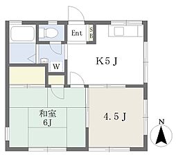 コートさがみ野 2Kの間取図画像