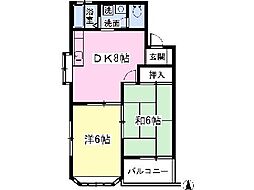 ハイムエクセル 2DKの間取図画像