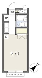 エステートピア相模台 ワンルームの間取図画像