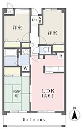 カームヒルズ長坂 3LDKの間取図画像
