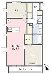 North Avenue 2LDKの間取図画像