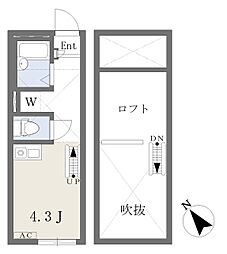 コンフォール寺尾台 ワンルームの間取図画像
