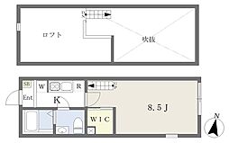 アザーレプラネ南生田 1Kの間取図画像