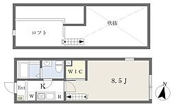 アザーレプラネ南生田 1Kの間取図画像