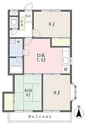 代官山ライトハウス 3DKの間取図画像