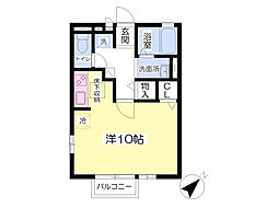 シーフロント2 ワンルームの間取図画像