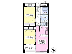 イリヴェール北鎌倉 2LDKの間取図画像