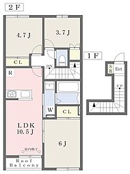 クレセント ノーブル 3LDKの間取図画像