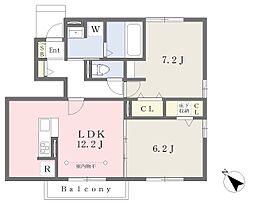 コンフォールT 2LDKの間取図画像