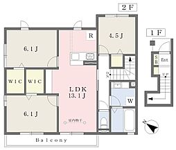 マノワール植木A 3LDKの間取図画像