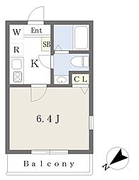 Ｎ−ｈａｒｂａｒ　Ｌａｇｏｏｎ大豆戸町 1階1Kの間取り