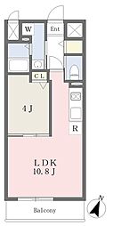 横浜市西区戸部本町マンション 1LDKの間取図画像