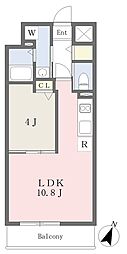 横浜市西区戸部本町マンション 1LDKの間取図画像