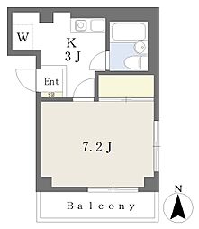 MAハウス東白楽 1Kの間取図画像