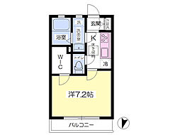 クリフ・メゾン拾番館 1Kの間取図画像