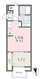 ポルトボヌール1 1LDKの間取図画像