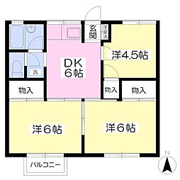 コーポラスS 3DKの間取図画像