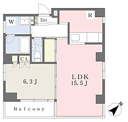 o.m.ヨコハマ 1LDKの間取図画像