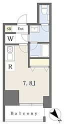 Aioi Bashamichi ワンルームの間取図画像
