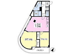 ワイアール六角橋ハイツ 2LDKの間取図画像