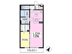 ハイム1020B 1LDKの間取図画像