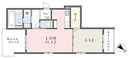 MRO 1LDKの間取図画像