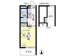 ベル・フローレ 1Kの間取図画像