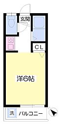 フェリースノア ワンルームの間取図画像
