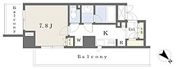 ジェナルニューヨコハマ 1Kの間取図画像