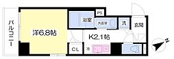 ベルグハイツ 1Kの間取図画像