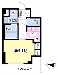 LaLuce横濱 1Kの間取図画像