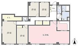 エレガンス浦和 4LDKの間取図画像