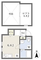 エトワール別所 ワンルームの間取図画像