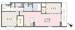 Sterrace 2LDKの間取図画像